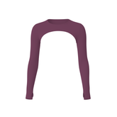 Aura Long Sleeve Crop Top- Plum