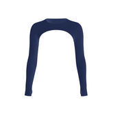 Aura Long Sleeve Crop Top- Sapphire