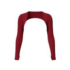 Luma Long Sleeve Crop Top- Cabernet
