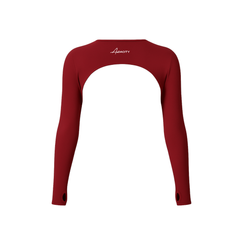Luma Long Sleeve Crop Top- Cabernet