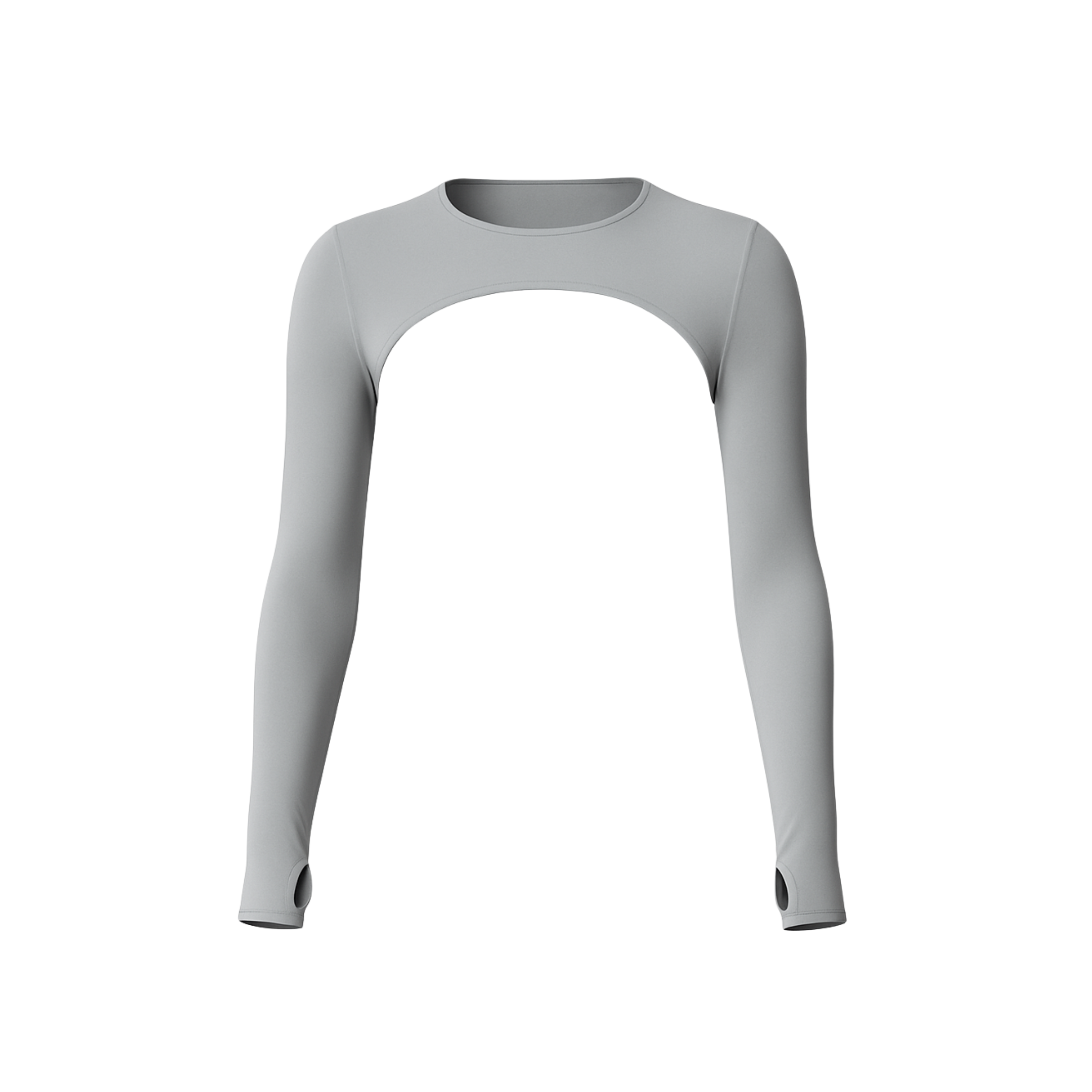 Aura Long Sleeve Crop Top- Stone