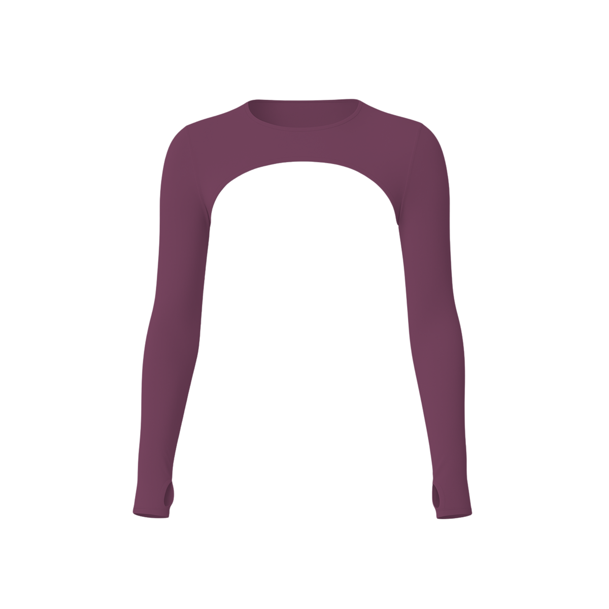 Aura Long Sleeve Crop Top- Plum
