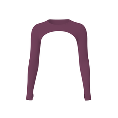 Aura Long Sleeve Crop Top- Plum